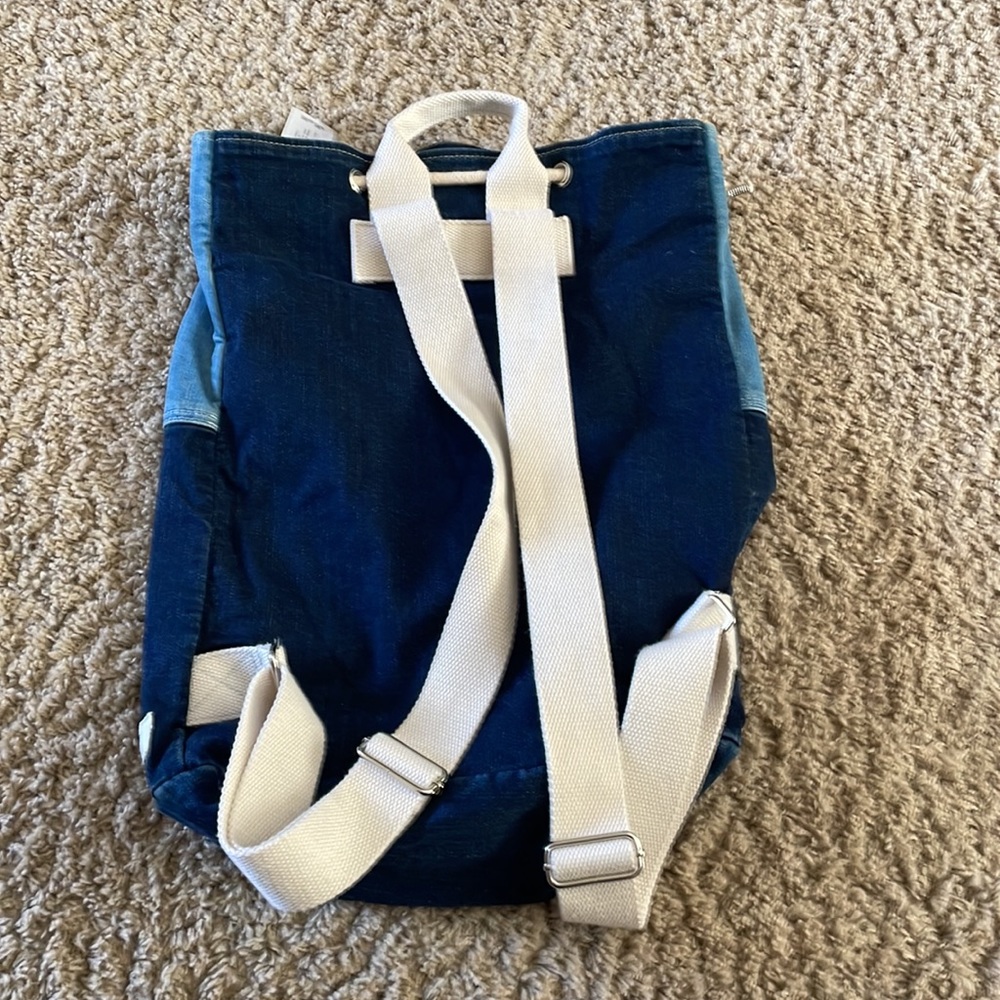 Miss Me Denim Drawstring Backpack - image 3